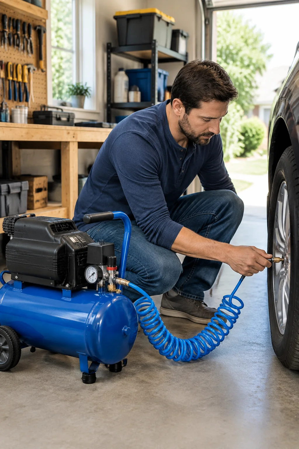 a small air compressor arranged for a practical equipment buying guide