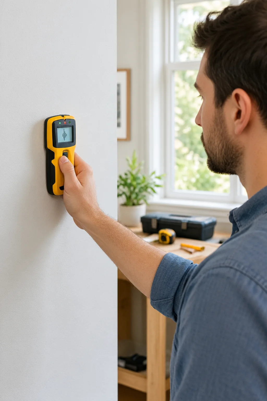 a wall stud finder arranged for a practical tools buying guide