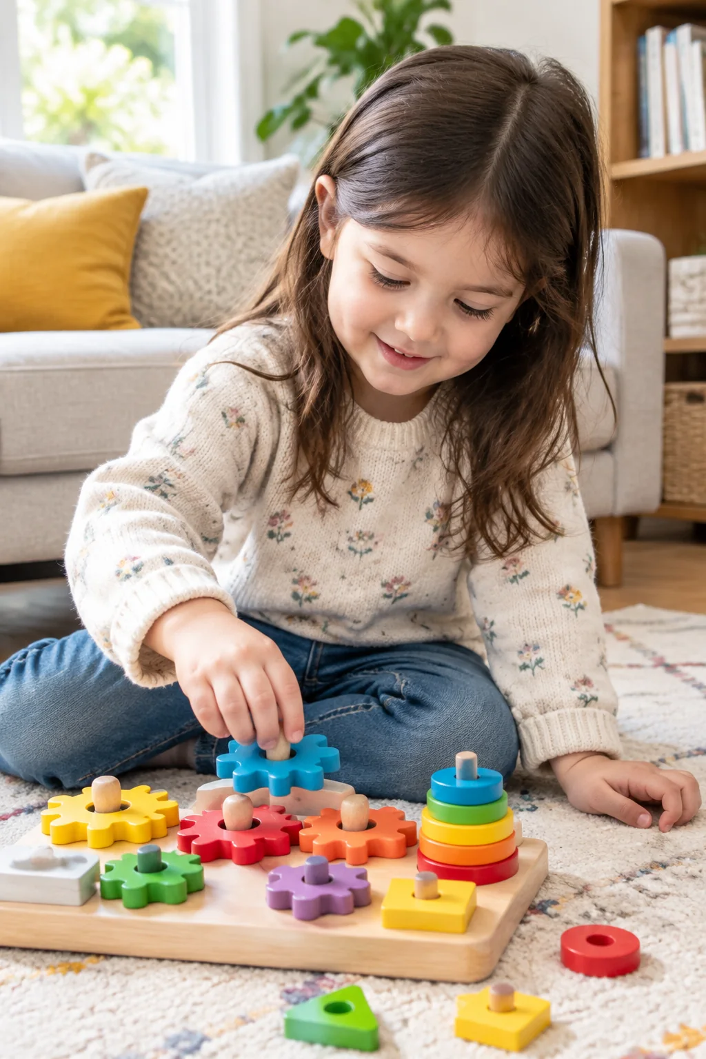 an interactive pet toy in a calm everyday pet-care scene