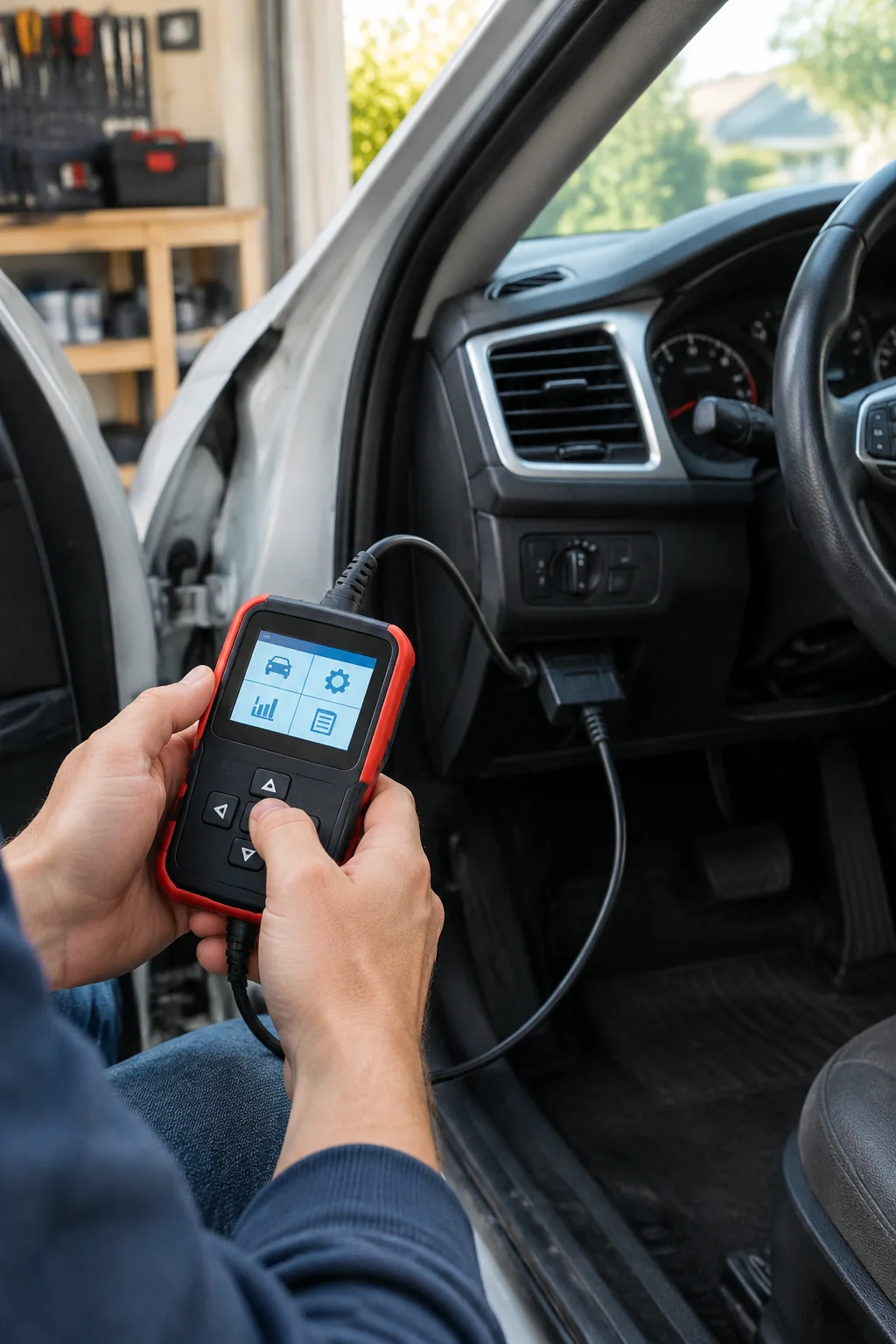 a basic OBD2 scanner arranged for a practical automotive buying guide