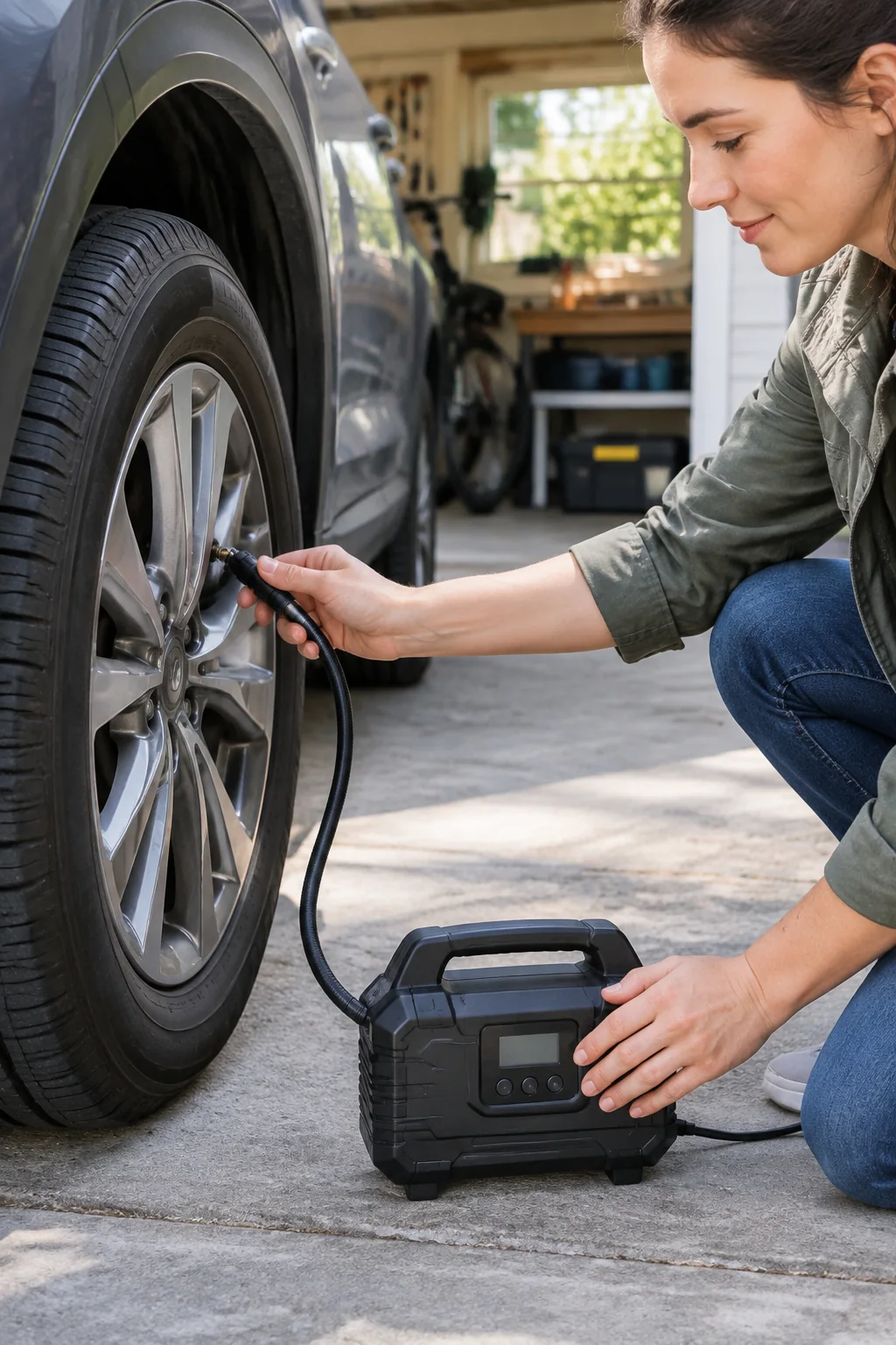 a portable tire inflator arranged for a practical automotive buying guide