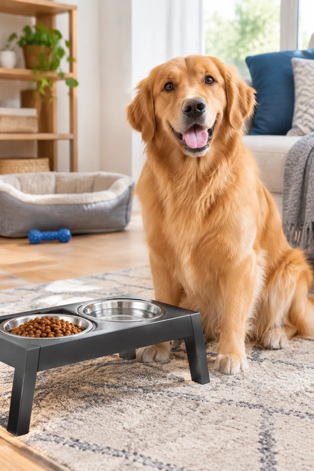 a Tracy's Dog pet product in a realistic everyday product scene